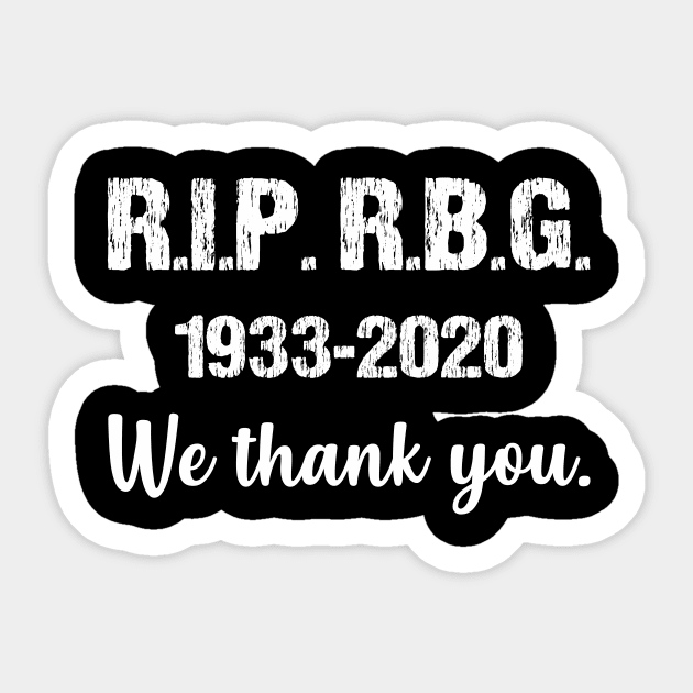 R.I.P. R.B.G. Sticker by AmandaPandaBrand